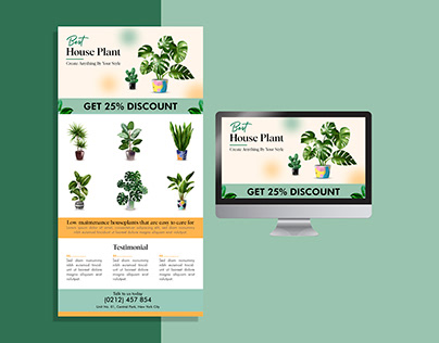 Plant business email newsletter design for marketing