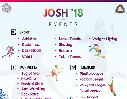 Josh '18 Events Poster
