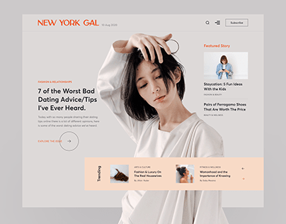 NEW YORK GAL - Magazine Website Concept