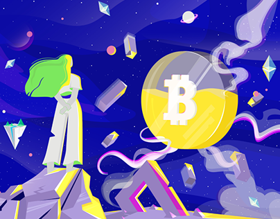 Blockchain and Crypto Illustration