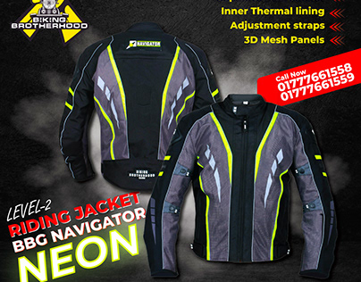 Product Design Riding Jacket BBG NAVIGATOR NEON