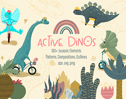 Dinosaurs Projects | Photos, videos, logos, illustrations and branding on  Behance