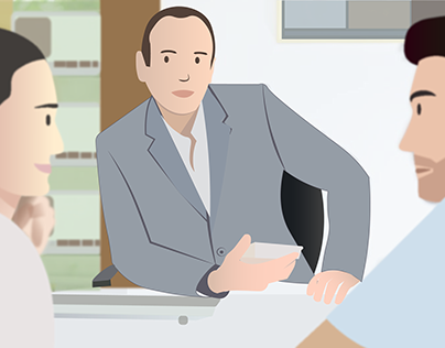 Office Discussion Illustration