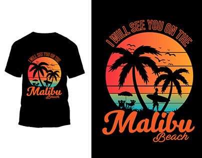 Summer beach t shirt design