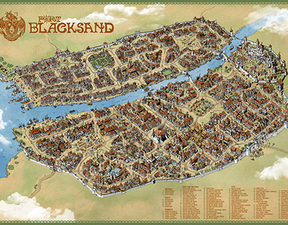 Fighting Fantasy world - Port Blacksand Map