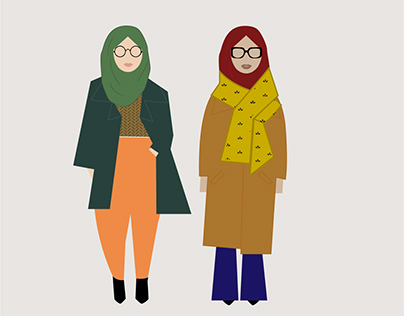 two hijabi girls