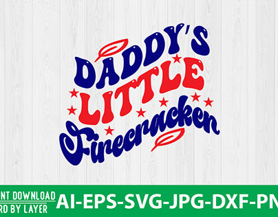 Daddy's Little Firecracker Retro Design