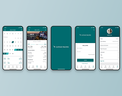 Aviation UI/UX Concept for Cathay Pacific