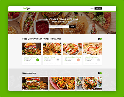 Eatgo Food Delivery Web UI Design