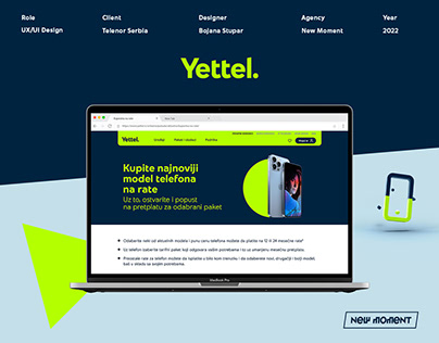 Project thumbnail - Yettel website UX/UI Design