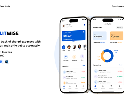 SplitWise mobile app (UI/UX Case study)