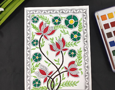 35 Easy Madhubani Art and Paintings for Beginners  Gond painting Madhubani  painting Madhubani art