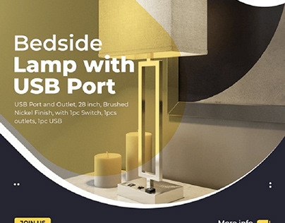 Order Bedside Lamp with USB Port at a Discount