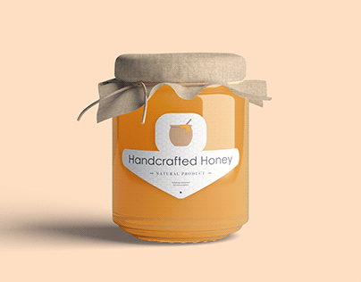 Handcrafted Honey - Label and Logo.