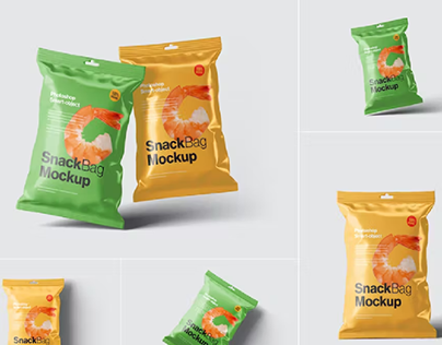 Snack Bag Packaging Mockups