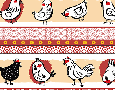Cock&Hen::Pattern Design