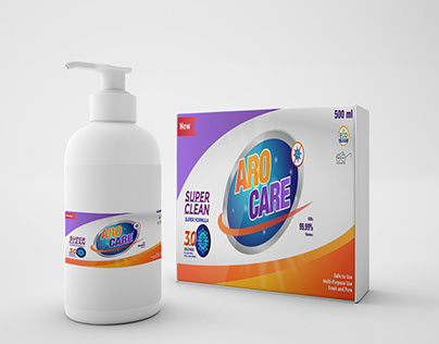 Label Design Aro Care Cleaning Products