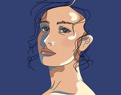 Lady in Blue Illustration