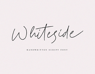 Whiteside - Handwritten Script Font
