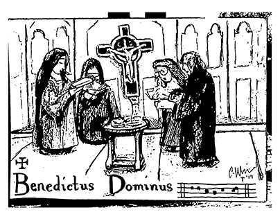Benedictine Postcards Vectorised