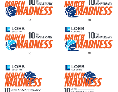 Loeb Electric March Madness 10th anniversary logo