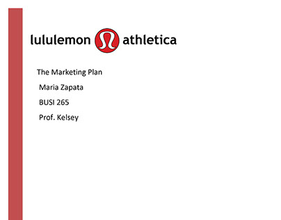 LULULEMON - Marketing Plan