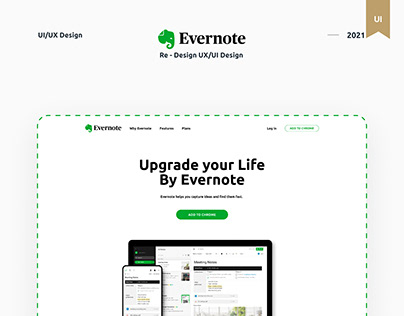 Evernote - Redesign Website (UX/UI)