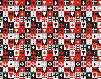 Seamless pattern Playing cards concept