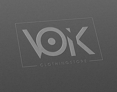 Vok clothing store word mark logo