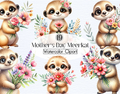 Mother's Day Meerkat Clipart