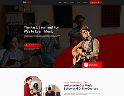 Project thumbnail - Music Lessons and School Website
