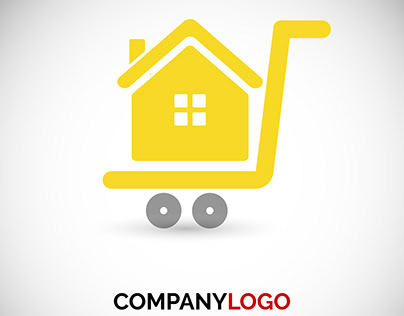 Modern Minimalist Sale house logo template