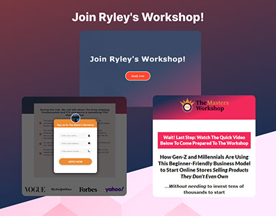 Ryley's workshop Elementor Wordpress website