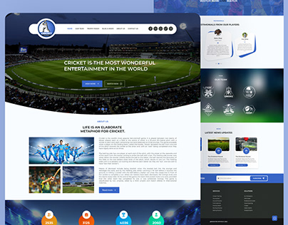 Cricket Club Website Design