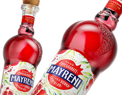 Vodka "MAYRENI". Label and bottle design.