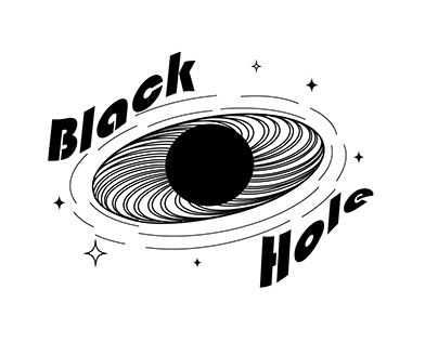 Design black hole et mockup