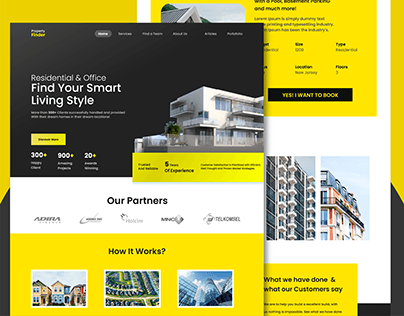 Real Estate Company Landing Page - UI/UX Design