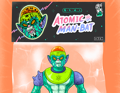 Atomic Man-Bat｜「原子蝠人」玩具, 插畫, 設計