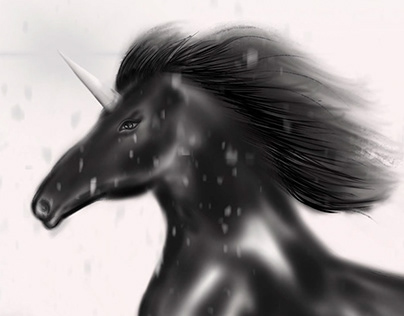Unicorn digital art with iPad Pro