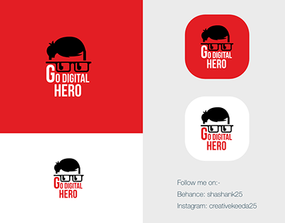 Go Digital Hero Logo Design