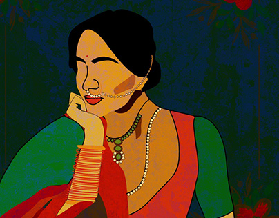 Beauty of Indian women | Illustration
