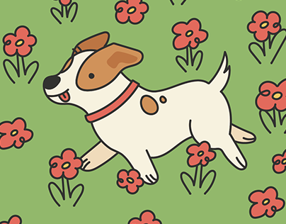 Flower Dog | Illustration