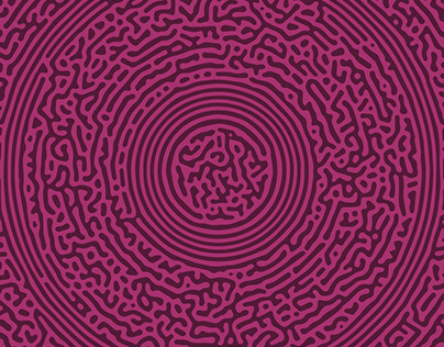 Circular Turing Pattern (Purple Pink)