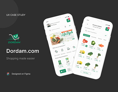Dordam. com - A Case Study for Grocery Shopping App