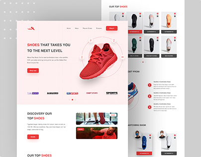 Shoes Landing Page Design
