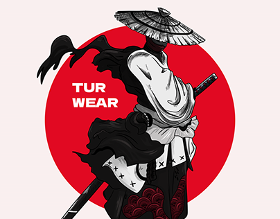 Japanese-style stickers for the project Tur Wear