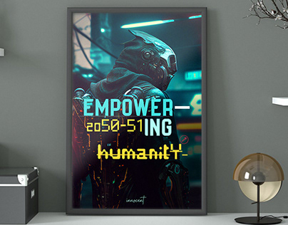 Modern AI Art With Human Touch Poster