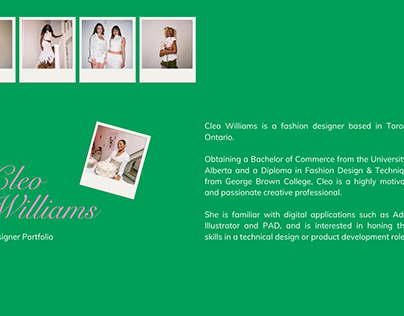 Cleo Williams Fashion Design Portfolio