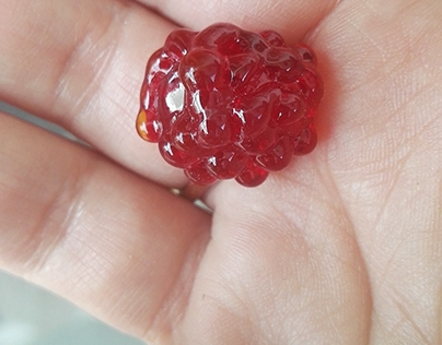 Glassberries - Lampworked raspberry beads