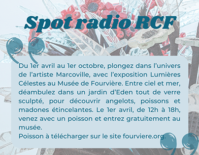 Exposition Marcoville : Spot radio diffusé sur RCF